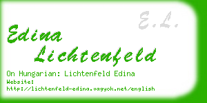 edina lichtenfeld business card